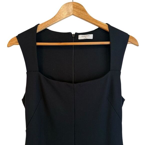 Babaton by Aritzia Black Square Neck Sleeveless Bodycon Midi Dress Size 8 - Picture 4 of 7